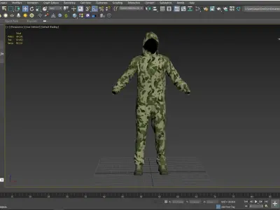 Male Military Outfit 3 Low-poly 3D model