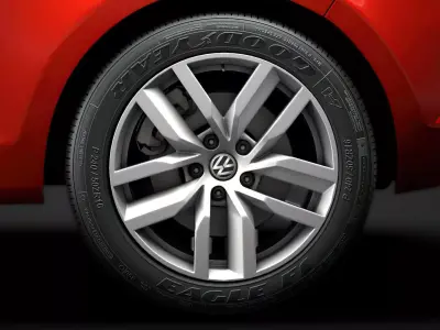 VW Golf TDI 2019 wheel 3D model