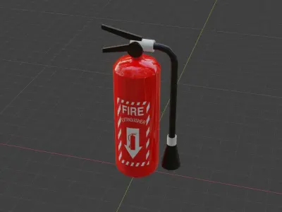 fire extinguisher - low poly Low-poly 3D model