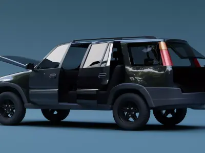 Hond Cr v CRV RD1 SUV 4x4 OFFROAD Car with basic interior Free 3D model