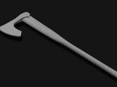 Viking Axe 5 Low-poly 3D model