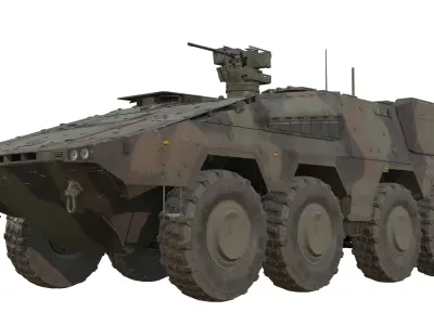  Boxer GTK A2 APC Game Ready PBR Model 89K Low-poly 3D model