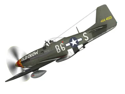 North American P-51D Mustang - Old Crow 3D model