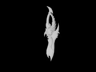 Corrupted Holy Dagger Low-poly 3D model