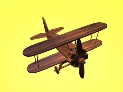 wooden plane 3D model