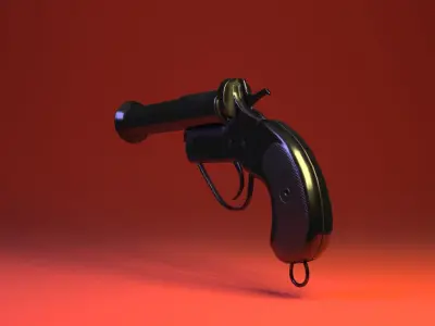 Flare Gun Low-poly 3D model