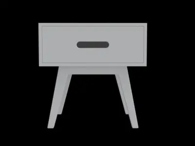 Nightstand bedside table with drawers Free 3D model