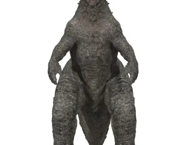  Godzilla Rig model Low-poly 3D model