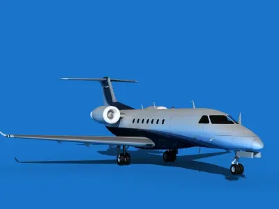 Embraer Praetor 600 V03 Low-poly 3D model