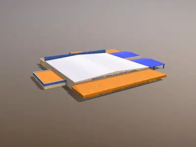 Airport Terminal MUHA Terminal2 Low-poly 3D model