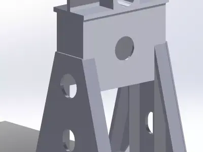 Heavy Duty Welded Support Structure - Industrial Frame 3D model