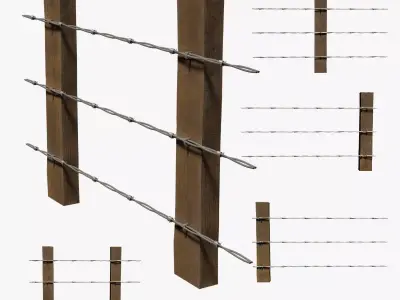 Military FencesWireB Series Metal Fortress Obstacle- N3P 3D model