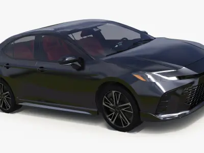 Mid Size Sedan Black 3D model