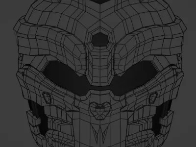 CYBERPUNK SKULL HELMET 3D model