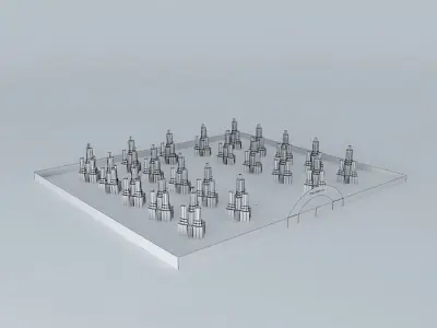 Trio Towers 3D model