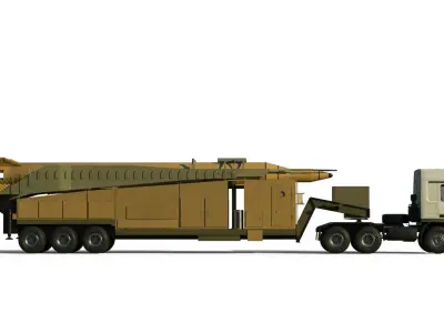 Iranian Ghadr ballistic missile 3D model