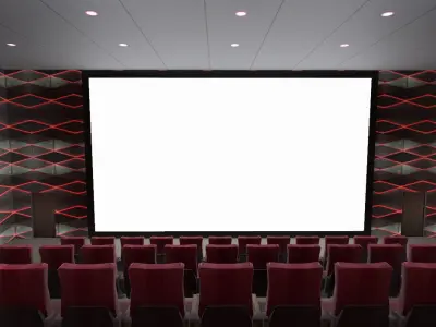 Cinema Halls Pack02 Low-poly 3D model