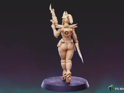 Dark Space Elves - Witches - Pose 2 3D print model