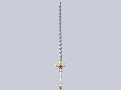 Flamberge Low-poly 3D model order