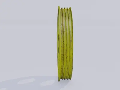 Pulley wheel Low-poly 3D model
