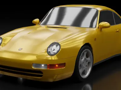 1993 Porsche 911 Carrera 993 Free low-poly 3D model