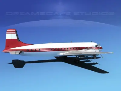 Douglas DC-7B Corporate 4 3D model