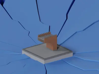 Low Poly Pixel Castle onstructor Free low-poly 3D model