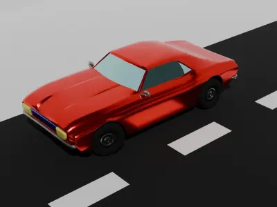 Lowpoly Car model Free low-poly 3D model