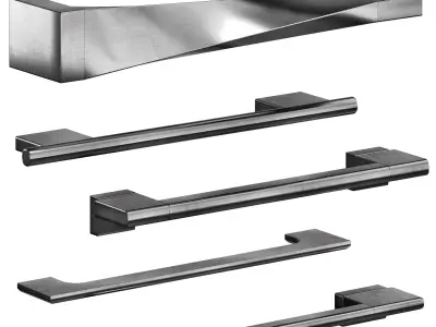 Handles door 6 Materials 3D model