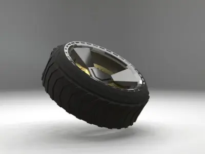 CAR TIRE 3D MODAL Free low-poly 3D model