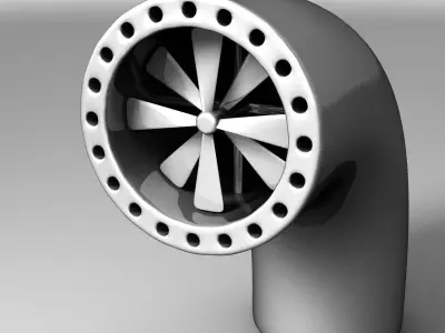 Scifi Ventilation Tube 3D model