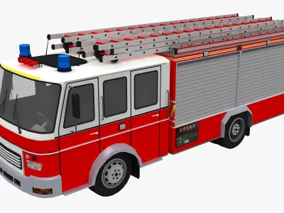 Fire Truck 3D Model get