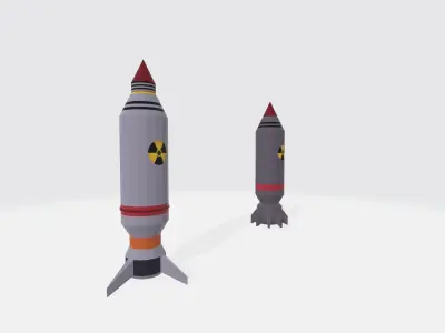 Free Nuclear Missile Free low-poly 3D model