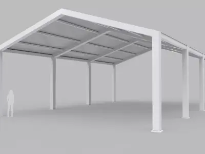 Large Tent Low-poly 3D model