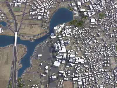 Jeddah Low-poly 3D model