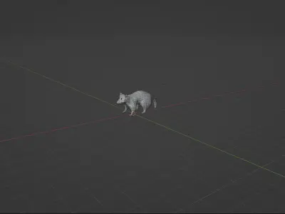 LowPoly Raccoon Low-poly 3D model