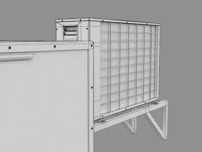 Air Conditioner Window Outdoor Low-poly 3D model