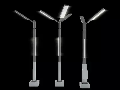 Sci-Fi Street Light Low-poly 3D model