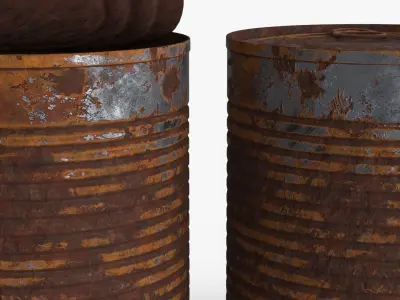 Tin Can v1 rust Low-poly 3D model