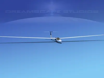 Schleicher ASW 22 Sailplane V08 3D model