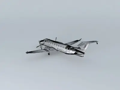 KerbishAirConnect Beechcraft 1900D Free 3D model