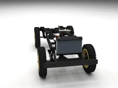 Full Jeep Chassis 3D model
