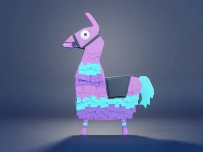 Fortnite Llama Low-poly 3D model