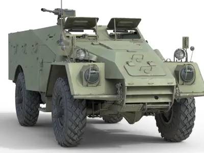 BTR 40 Armored Car Low-poly 3D model