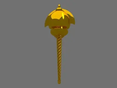 GADA Weapon of the Hindu God Hanuman And MACE Low-poly 3D model