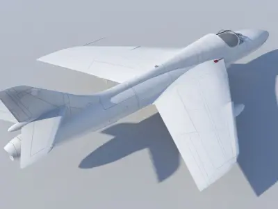 Hawker Hunter T8 static Low-poly 3D model