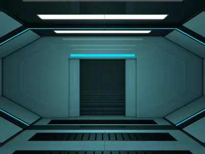 Sci Fi corridor 3D model 188