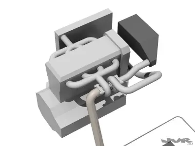 Diesel exhaust - Urea injection 3D model