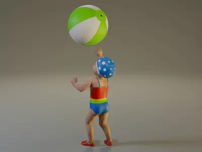 SwwimmingPool Child Female ACC0203004 Low-poly 3D model