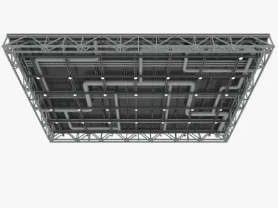 Ceiling Ventilation Pipes 10 3D model